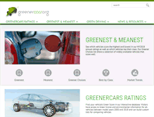 Tablet Screenshot of greenercars.org